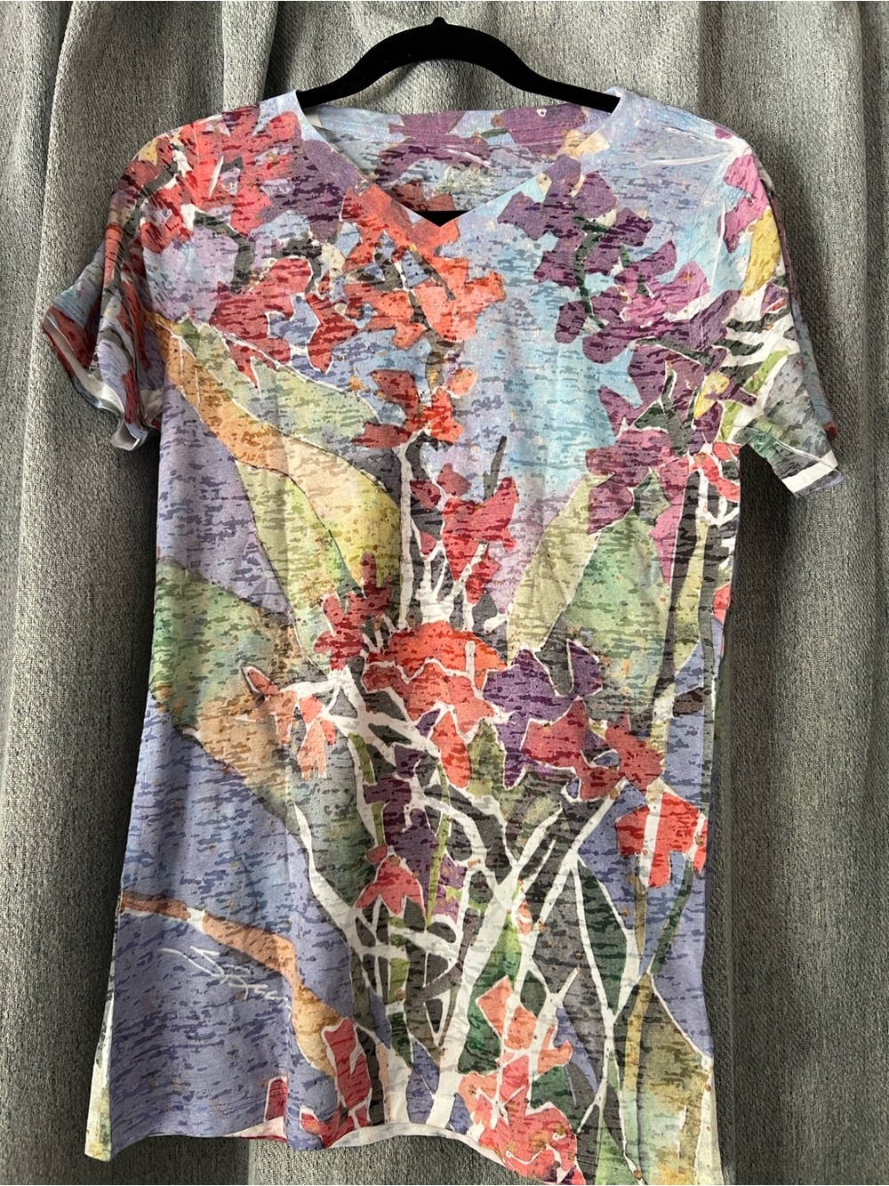 Blue 84 Multicolor Floral V-Neck Tee